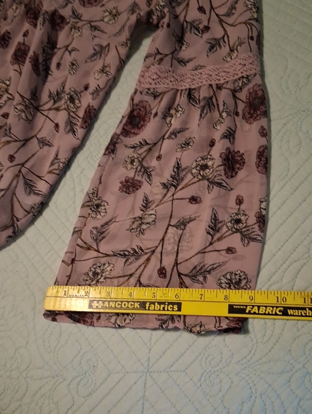 Floral Lace-Trim Pink Peasant Blouse - Picture 6 of 8
